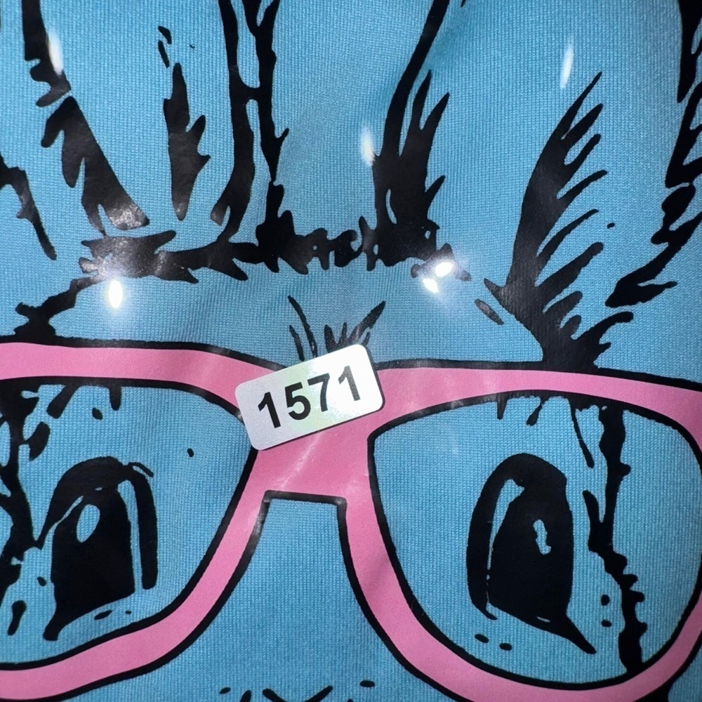 SHEIN Curve Blue Bunny Bubblegum Top - Picture 9 of 9